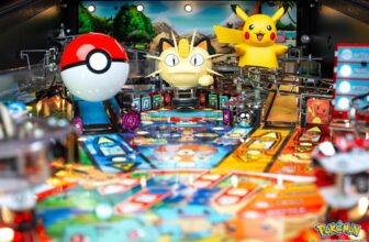 The official Pokémon pinball machine has an animatronic Pikachu and a Grasp Ball plunger