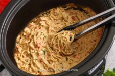 Crockpot Rooster Spaghetti